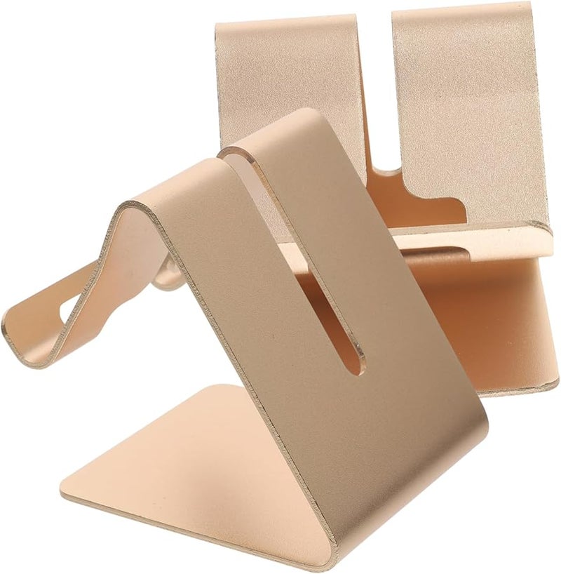 2Pcs Adjustable Aluminum Alloy Phone Stand Holder for Smartphones and Tablets Portable Desktop Bracket - Image 1